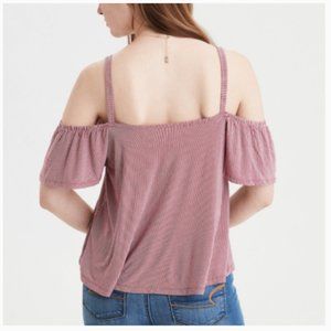 AE Soft & Sexy Off Shoulder Striped Top Size XS - Like NEW!